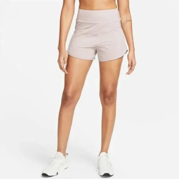 NIKE Bliss Dri-fit Fitness High-waisted 3" Brief-lined Shorts DX6018-019 NWT XL - Picture 2 of 14